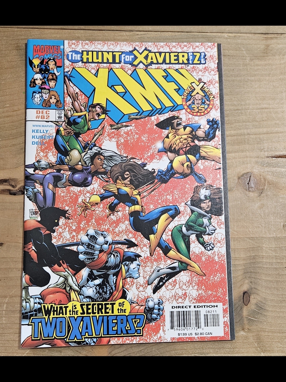 X-Men #82 Marvel Comics 1998 Hunt for Xavier Part 2 Wolverine Cover Raw 9.6-9.8